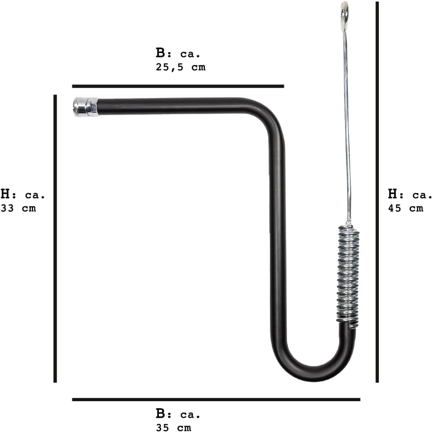 DRULINE Fahrrad Hundeleine Fahrrad Abstandhalter Fahrradhalter Stahl Silber/schwarz/Nylon ca. 125 cm